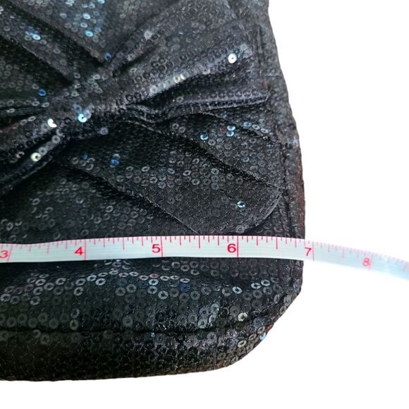 CHARLOTTE RUSSE Bag Shoulder or Clutch Sequins Bow Chain - Picture 10 of 13